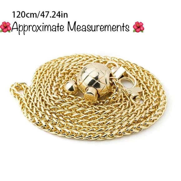 New Adjustable Crossbody Strap or Replacement Purse/Wallet Chain in Gold - Picture 5 of 11